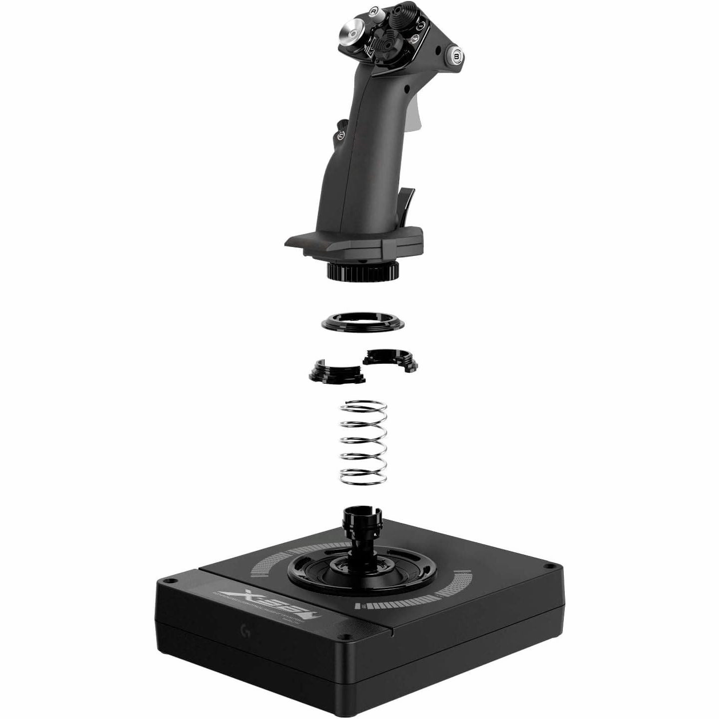 Logitech G X56 H.O.T.A.S Throttle and Joystick Flight Simulator Game Controller, 6 Dregrees of Freedom, 4 Spring Options,  189 Programmable Controls, RGB Lighting, 2x USB, PC - Black