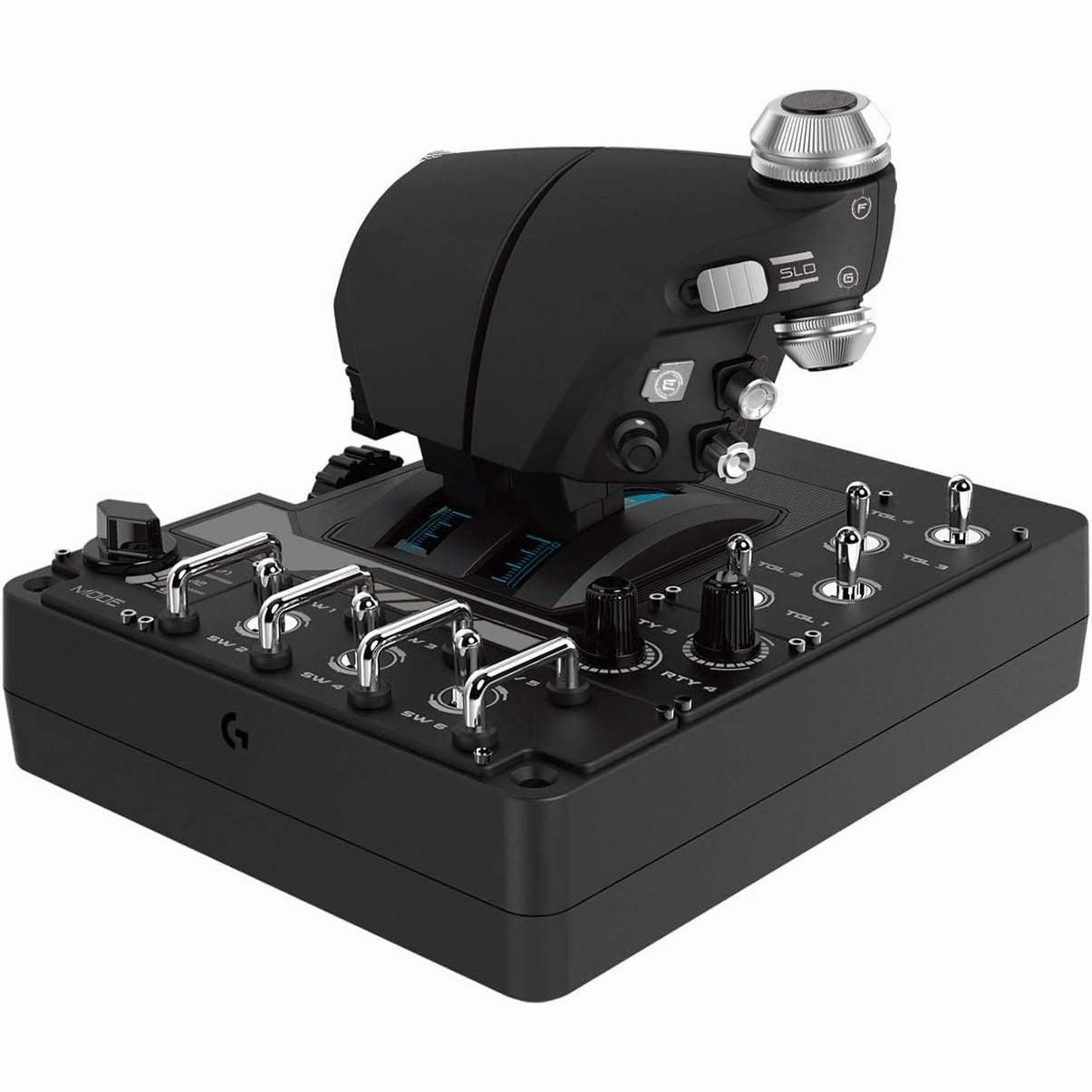 Logitech G X56 H.O.T.A.S Throttle and Joystick Flight Simulator Game Controller, 6 Dregrees of Freedom, 4 Spring Options,  189 Programmable Controls, RGB Lighting, 2x USB, PC - Black