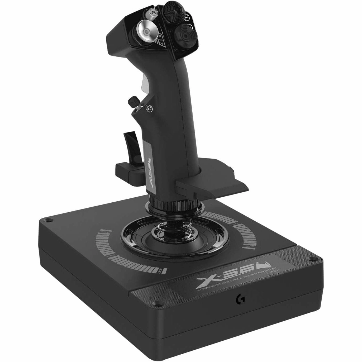 Logitech G X56 H.O.T.A.S Throttle and Joystick Flight Simulator Game Controller, 6 Dregrees of Freedom, 4 Spring Options,  189 Programmable Controls, RGB Lighting, 2x USB, PC - Black