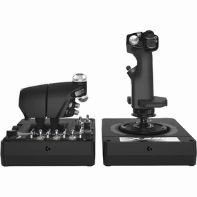 Logitech G X56 H.O.T.A.S Throttle and Joystick Flight Simulator Game Controller, 6 Dregrees of Freedom, 4 Spring Options,  189 Programmable Controls, RGB Lighting, 2x USB, PC - Black desktop computers, gaming desktop pc, all in one desktop deals