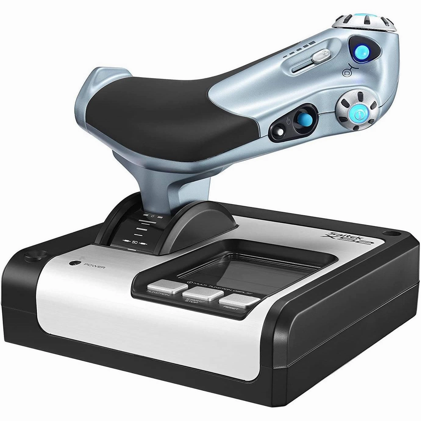 Logitech Gaming Saitek X52 Hotas Flight Control System PS28 Flight sim joystick USB PC Silver, Black
