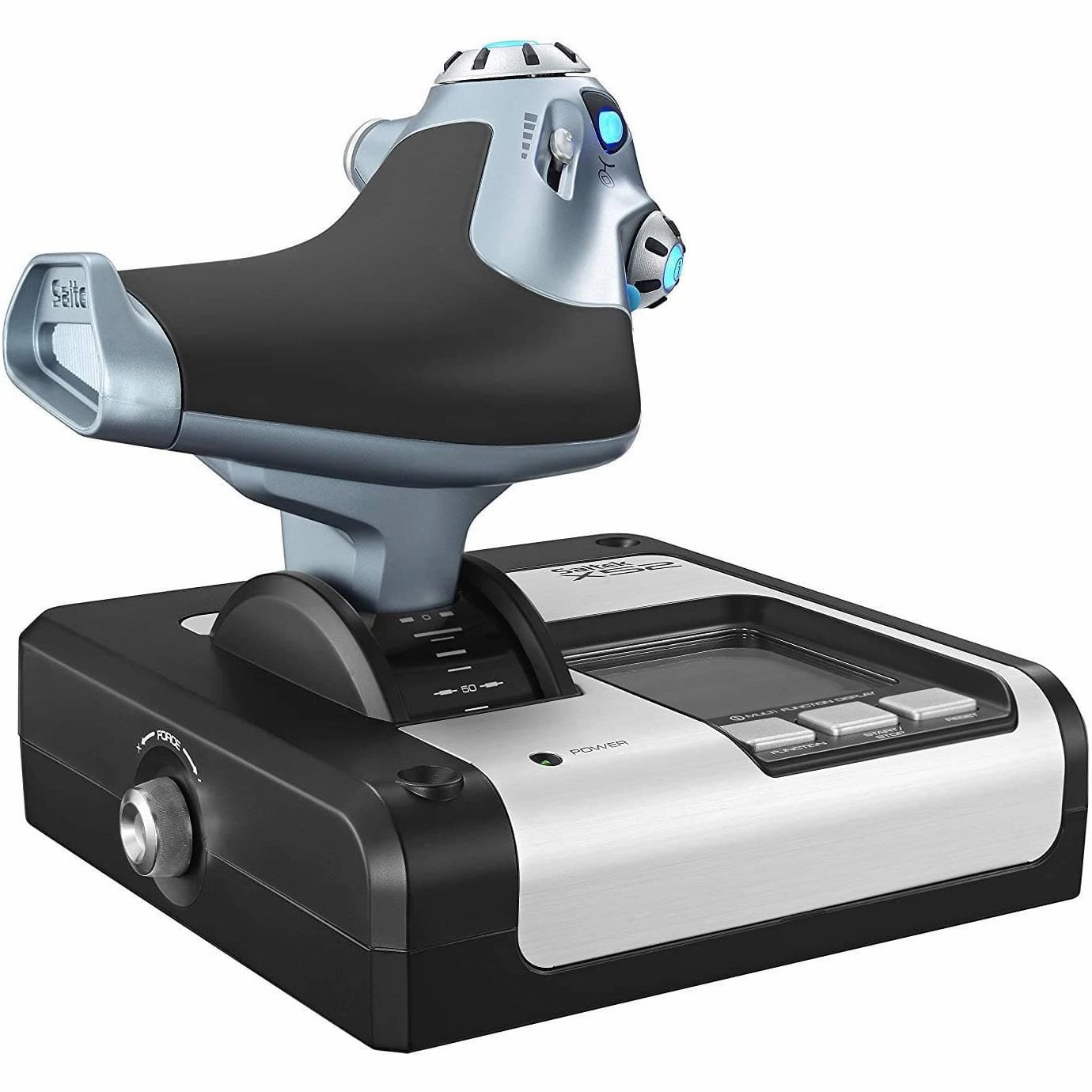 Logitech Gaming Saitek X52 Hotas Flight Control System PS28 Flight sim joystick USB PC Silver, Black