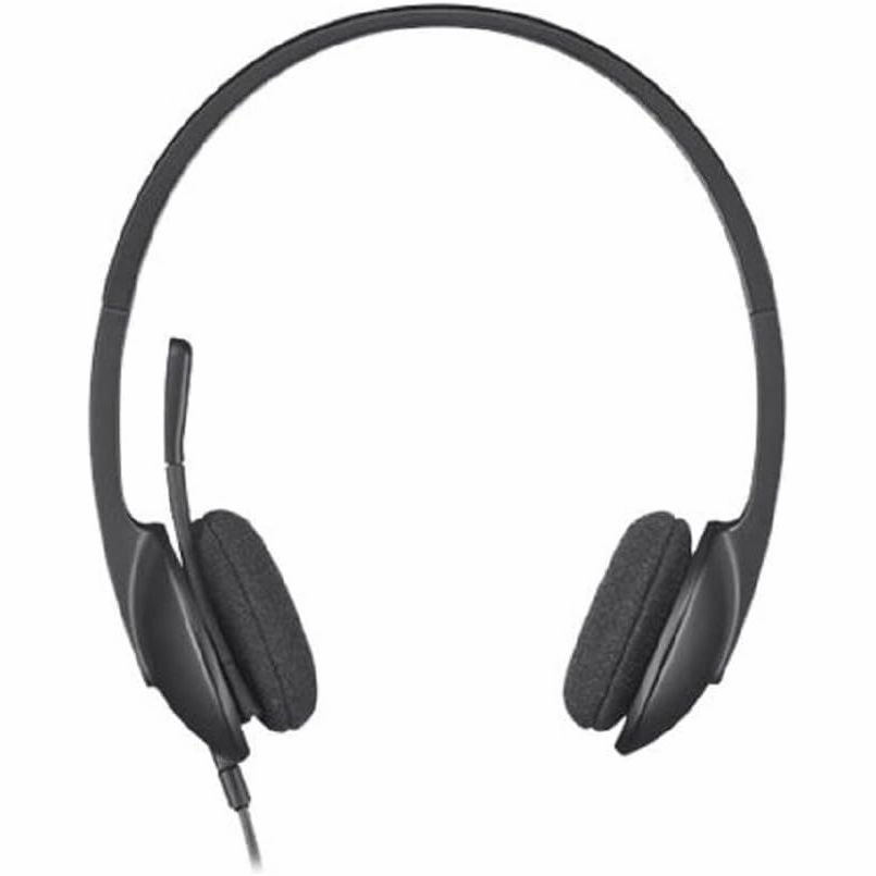 Logitech H340 USB Wired Headset with Noise-Cancelling Microphone, Stereo Sound - PC/Mac/Laptop, Black
