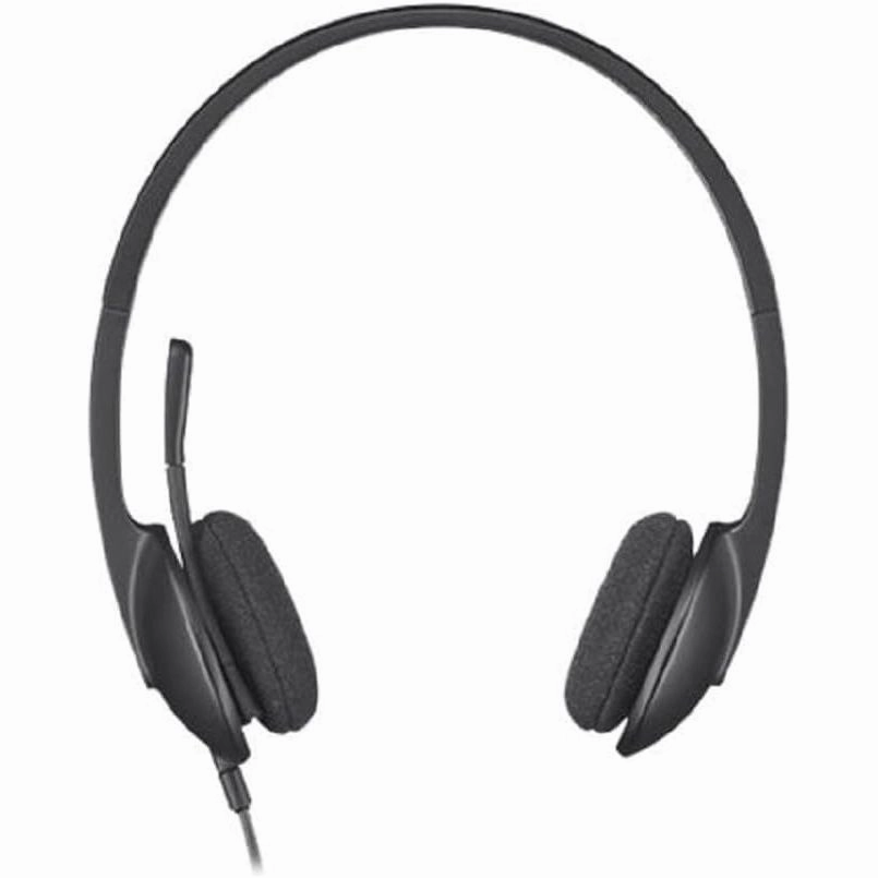 Logitech H340 USB Wired Headset with Noise-Cancelling Microphone, Stereo Sound - PC/Mac/Laptop, Black