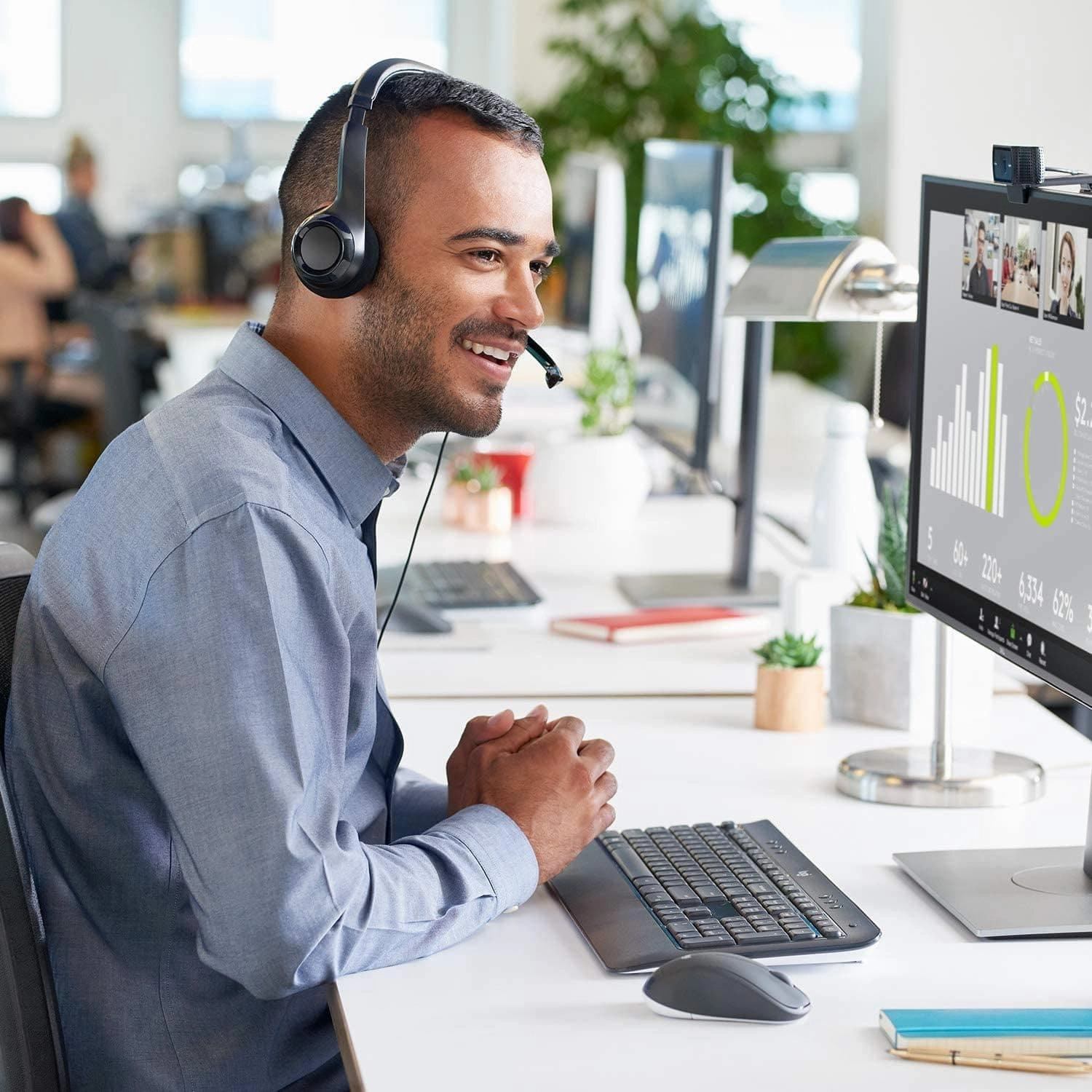 Logitech H390 USB Wired Headset - Black