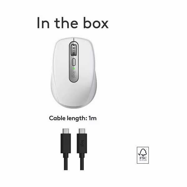 LOGITECH MX Anywhere 3S for Mac Wireless Darkfield Mouse - Pale Grey