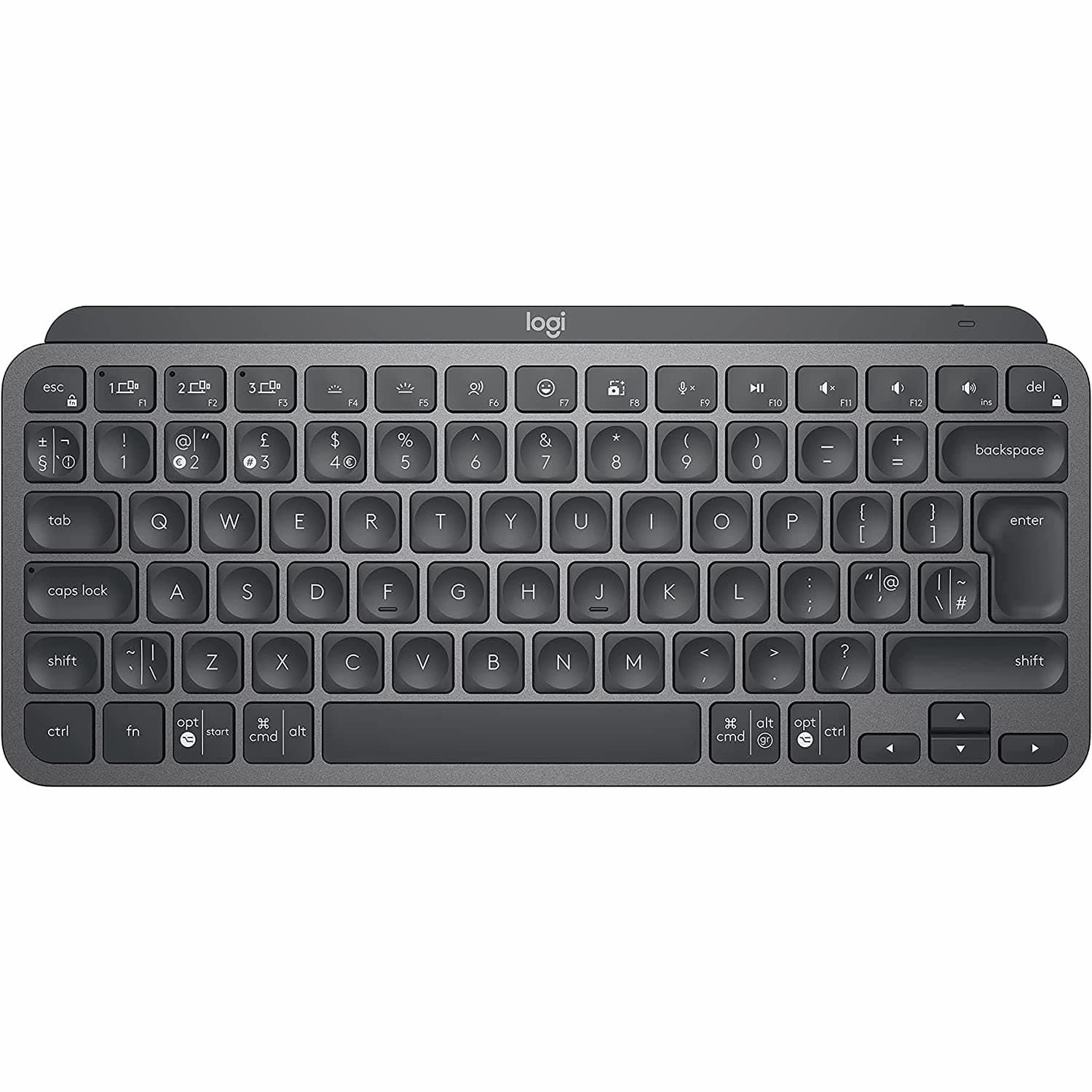 Logitech MX Keys Mini Minimalist Wireless Illuminated Keyboard, Compact, Bluetooth, Backlit, USB-C, Compatible with Apple macOS, iOS, Windows, Linux, Android, Metal Build - Graphite computing devices, pc accessories, cheap computer online