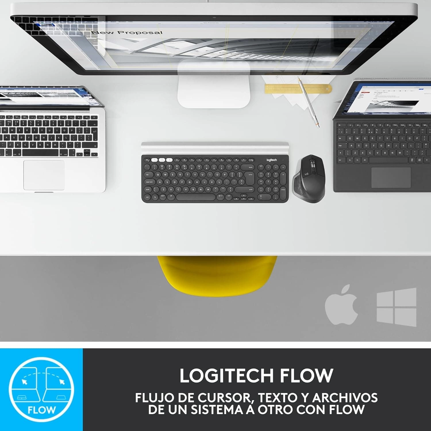 Logitech MX Master 2S Wireless Mouse with Flow Cross-Computer Control and File Sharing for PC and Mac, Grey