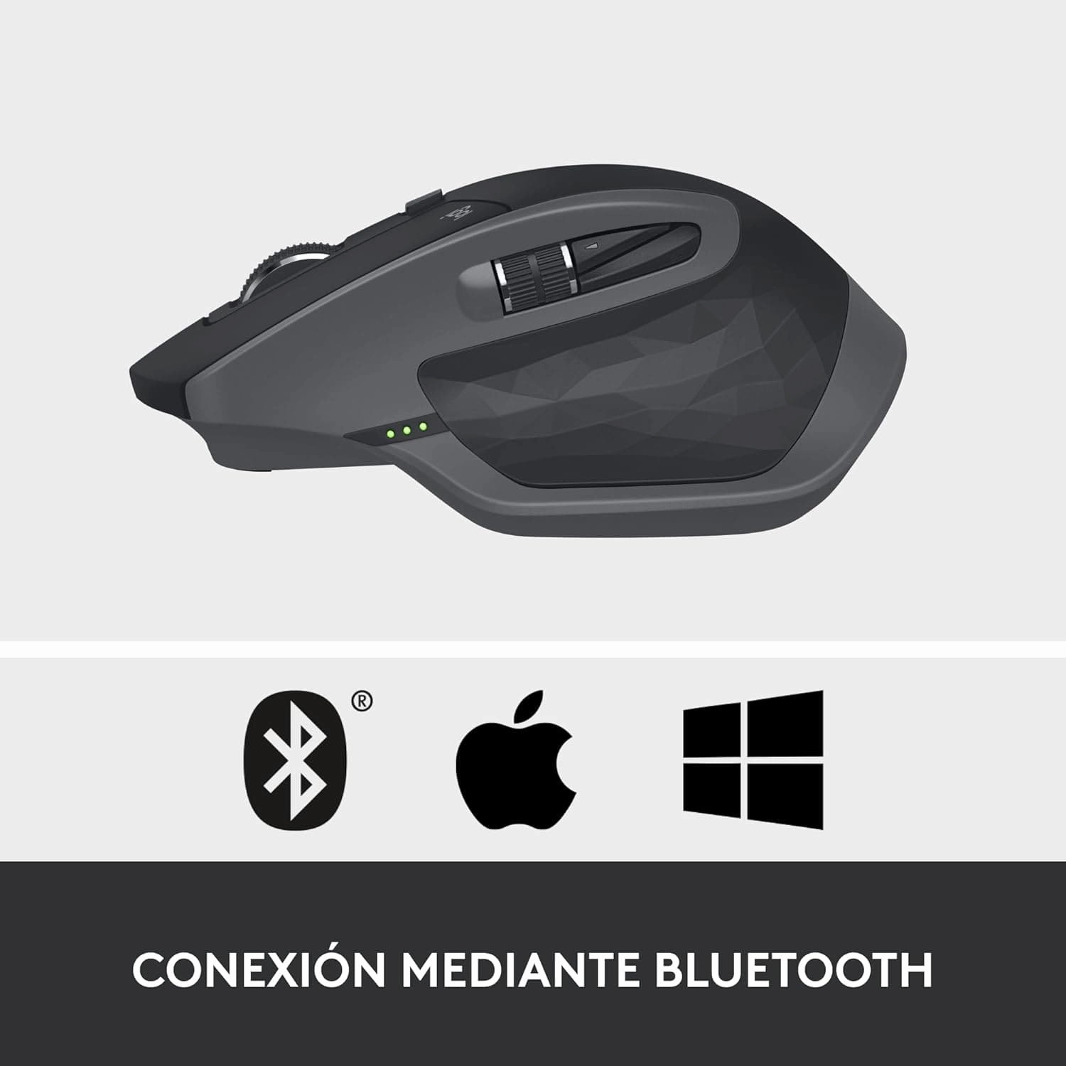 Logitech MX Master 2S Wireless Mouse with Flow Cross-Computer Control and File Sharing for PC and Mac, Grey