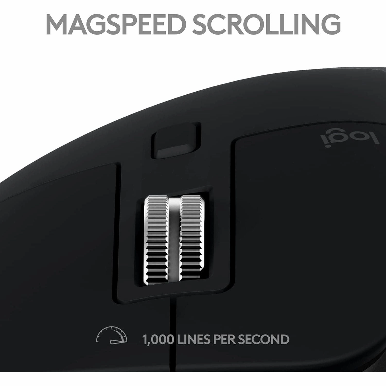 Logitech MX Master 3S for Mac - Wireless Bluetooth Mouse, Ultra-Fast Scrolling, 8K DPI, Quiet Clicks, Track on Glass, Customizable, USB-C, Space Grey