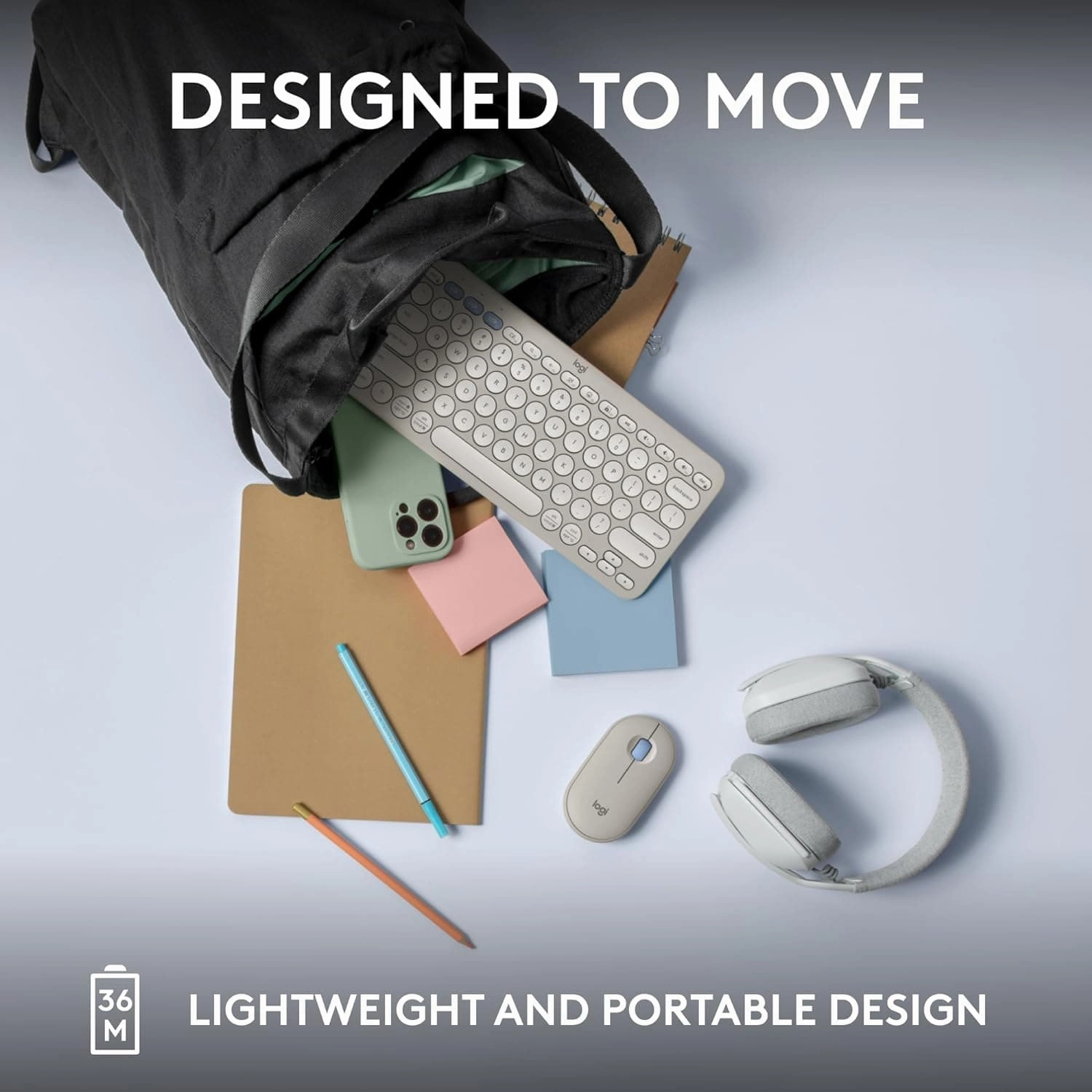 Logitech Pebble Keys 2 K380s, Multi-Device Bluetooth Wireless Keyboard with Customisable Shortcuts,Slim and Portable, Easy-Switch for Windows/macOS/iPadOS/Android/Chrome OS, QWERTY UK Layout, White