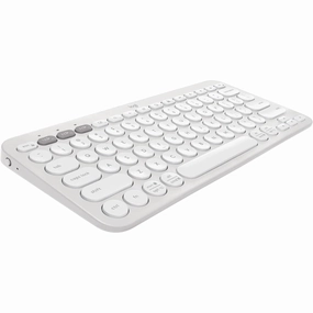 Logitech Pebble Keys 2 K380s, Multi-Device Bluetooth Wireless Keyboard with Customisable Shortcuts,Slim and Portable, Easy-Switch for Windows/macOS/iPadOS/Android/Chrome OS, QWERTY UK Layout, White computing devices, pc accessories, cheap computer online