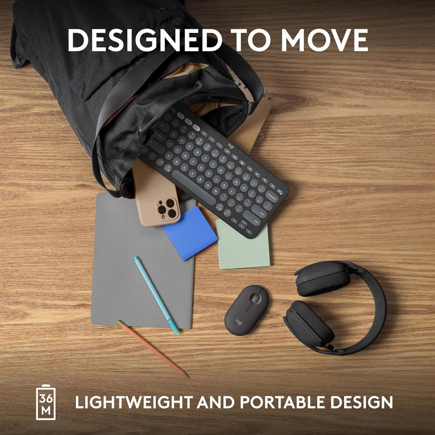 Logitech Pebble Keys 2 K380S Wireless Keyboard Graphite