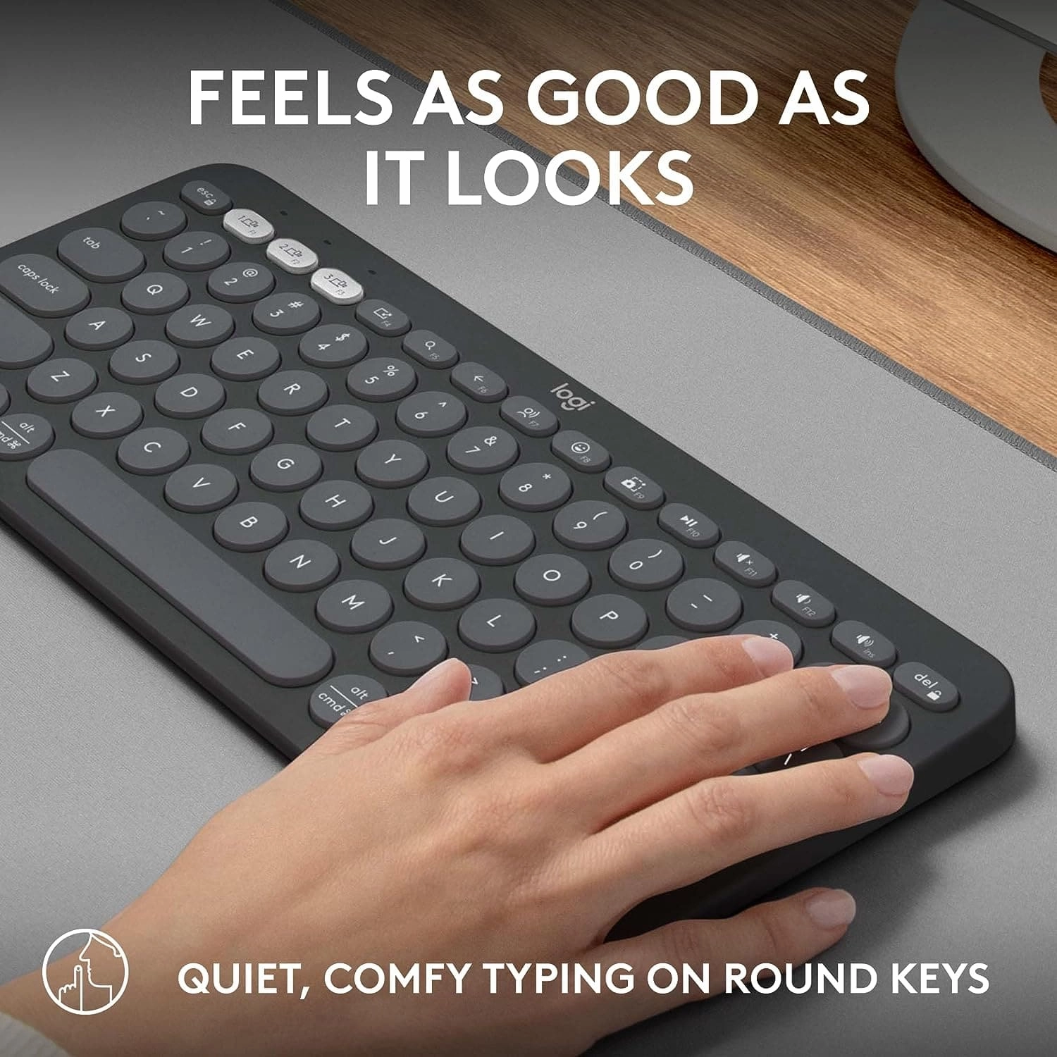 Logitech Pebble Keys 2 K380S Wireless Keyboard Graphite