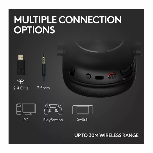 LOGITECH PRO X 2 Graphene Driver LIGHTSPEED Wireless 7.1 Gaming Headset - Black