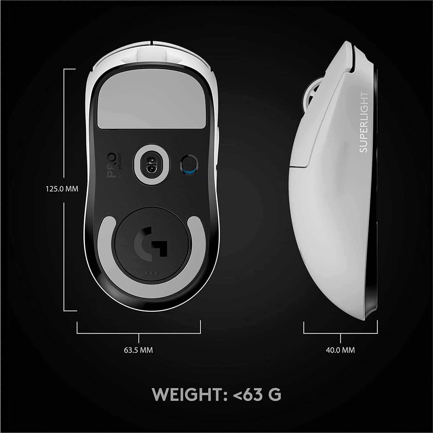 Logitech Pro X Superlight Wireless Mouse - White