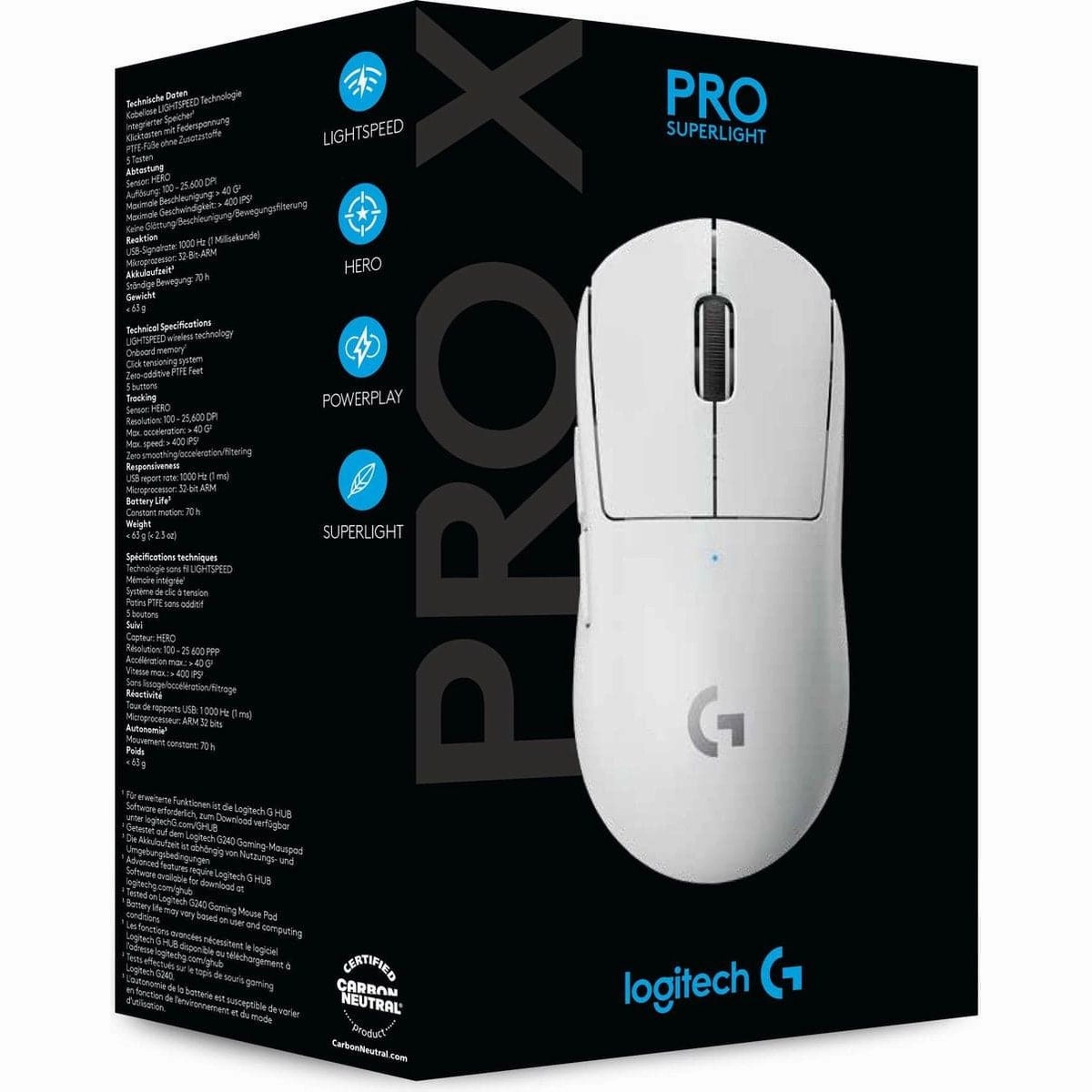 Logitech Pro X Superlight Wireless Mouse - White desktop computers, gaming desktop pc, all in one desktop deals