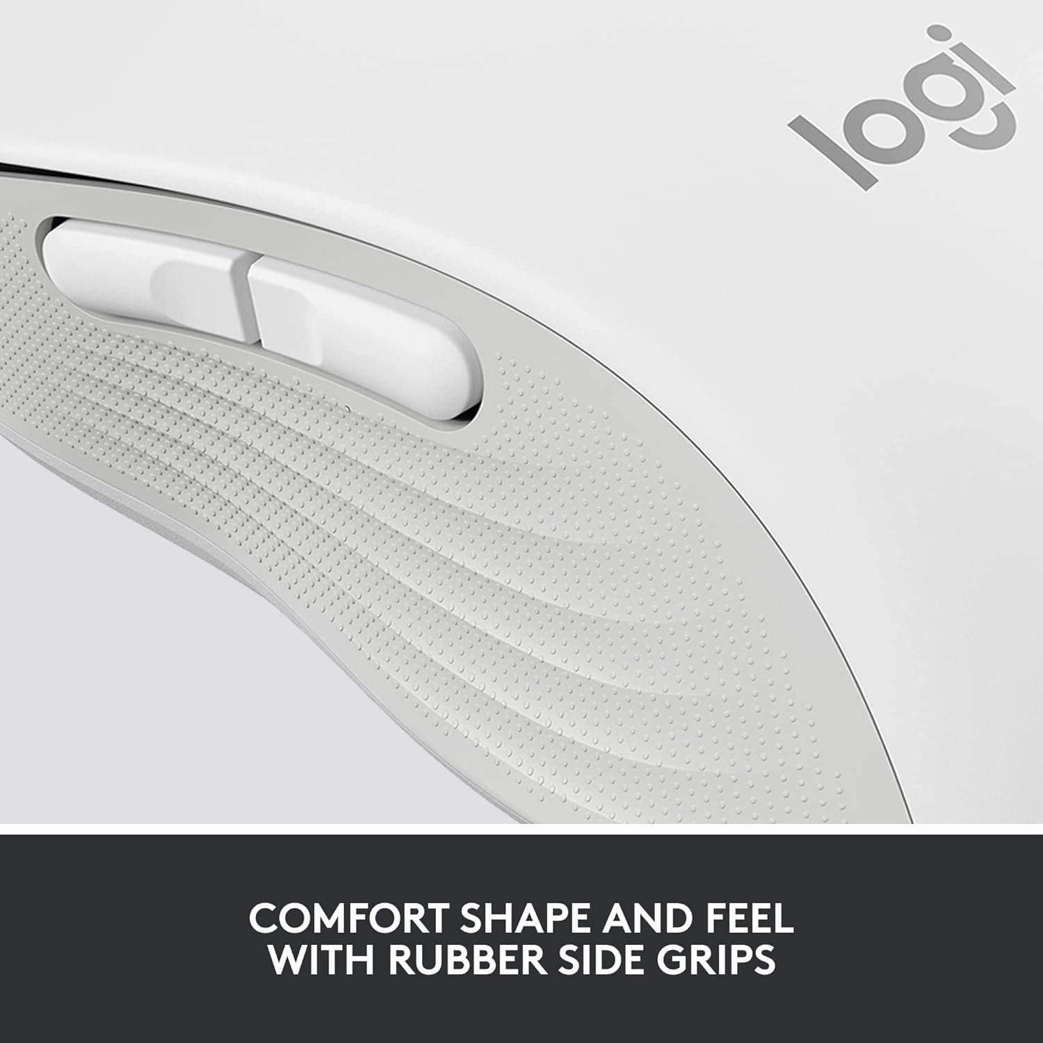 Logitech Signature M650 Wireless Mouse - For Small to Medium Sized Hands, 2-Year Battery, Silent Clicks, Customisable Side Buttons, Bluetooth, for PC/Mac/Multi-Device/Chromebook - Offwhite