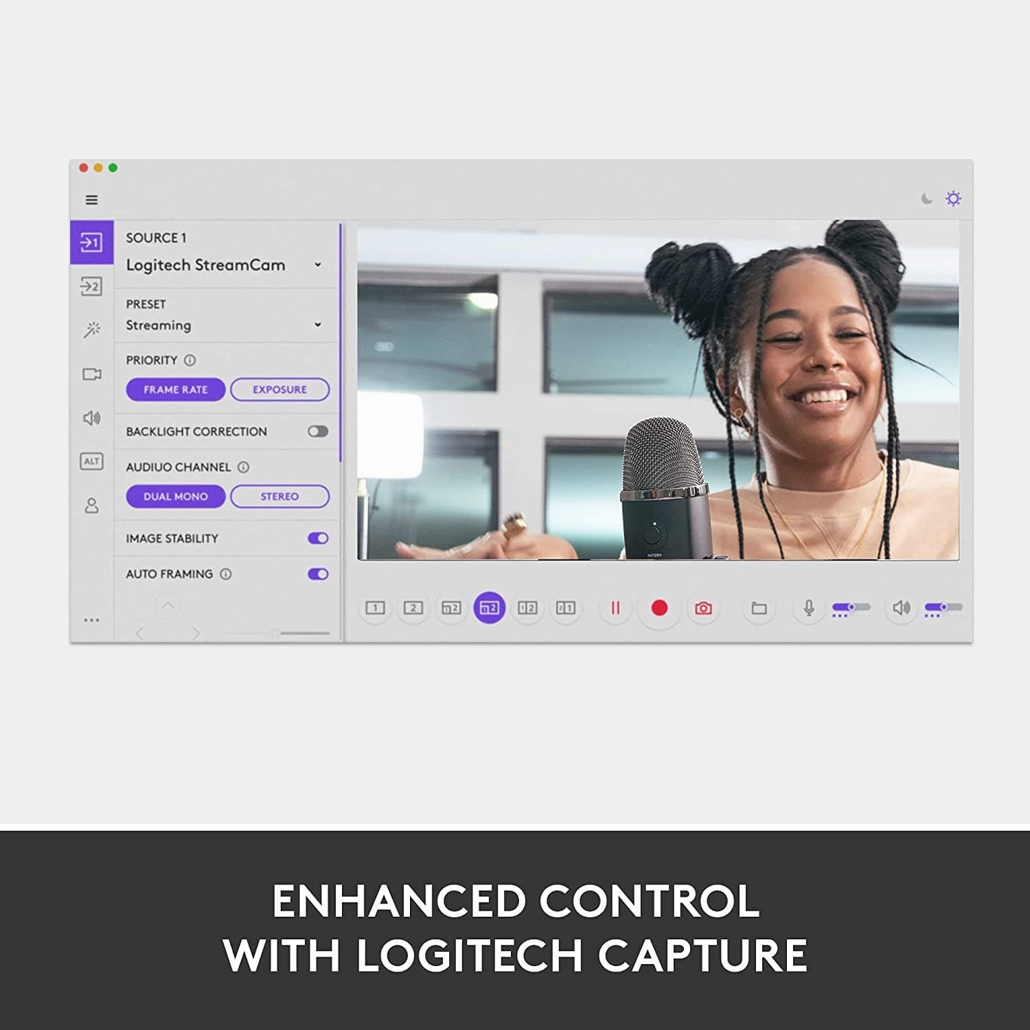 Logitech StreamCam C Live Streaming Webcam for Youtube and Twitch, Full 1080p HD 60fps, USB-C Connection, AI-enabled Facial Tracking, Auto Focus, Vertical Video - OFF WHITE