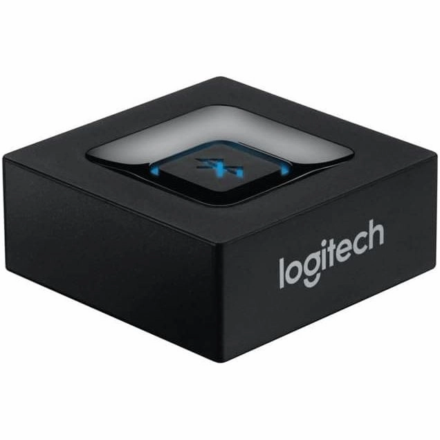 Logitech Wireless Bluetooth Audio Receiver 3.5mm Audio and RCA Outputs to Speakers , UK Plug - Black/Blue