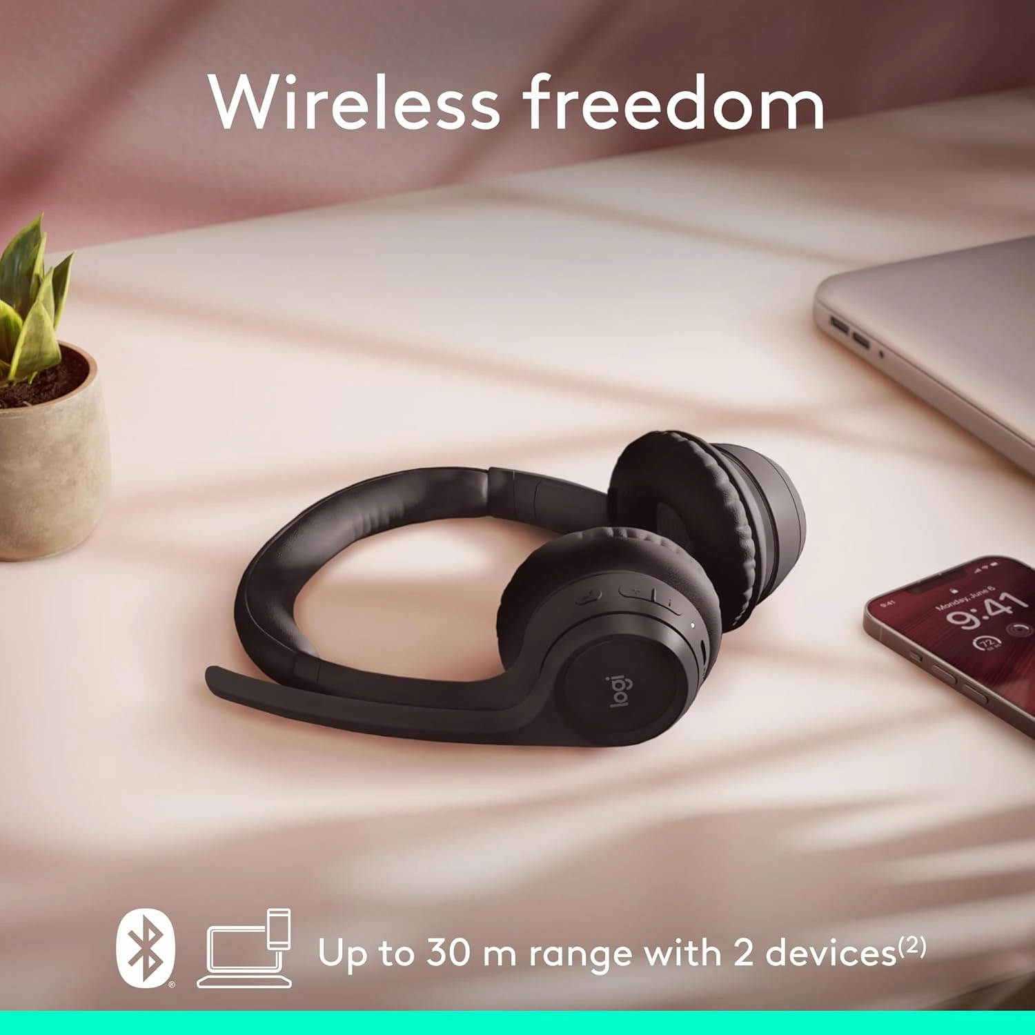 Logitech Zone 300 Wireless PC Headset - Black