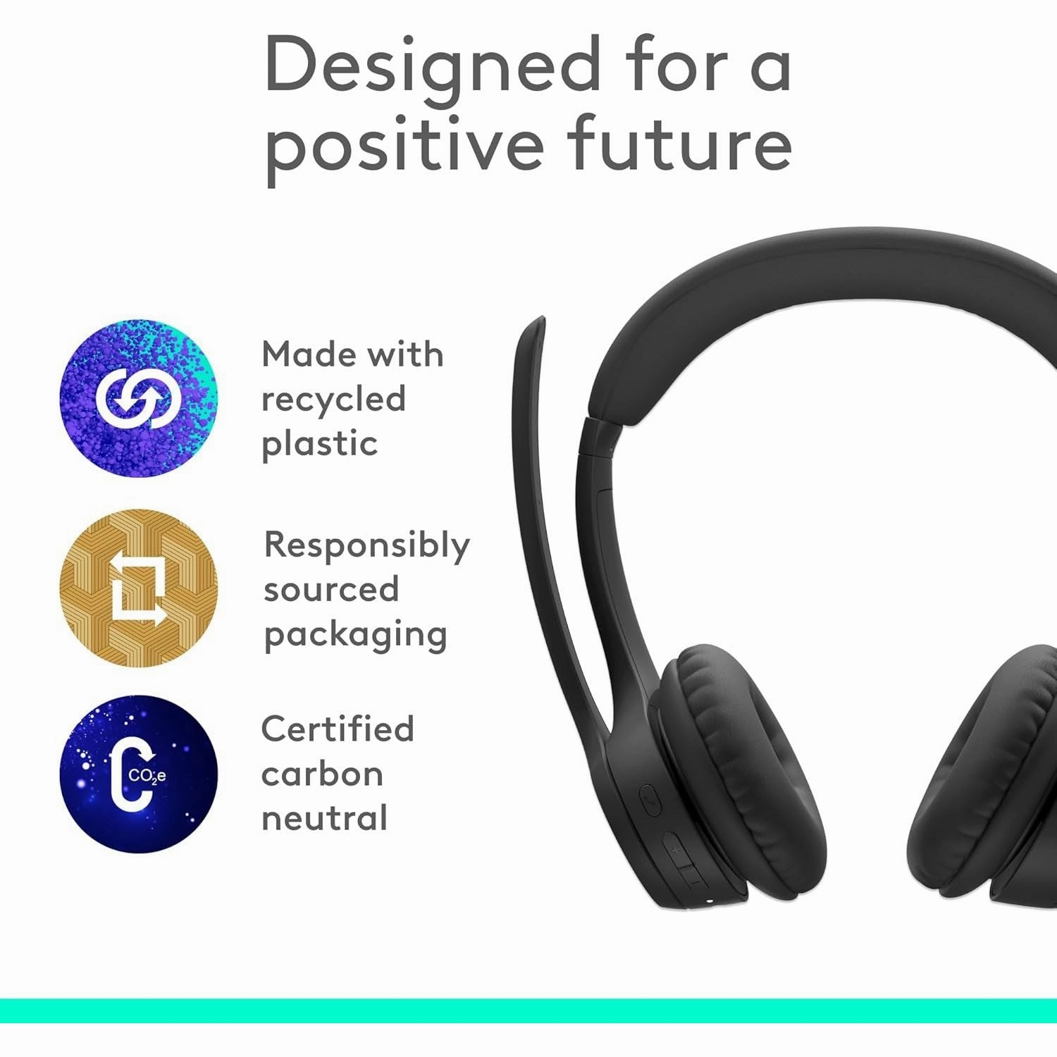 Logitech Zone 300 Wireless PC Headset - Black