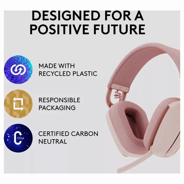 Logitech Zone Vibe 100 Wireless Headset - Rose