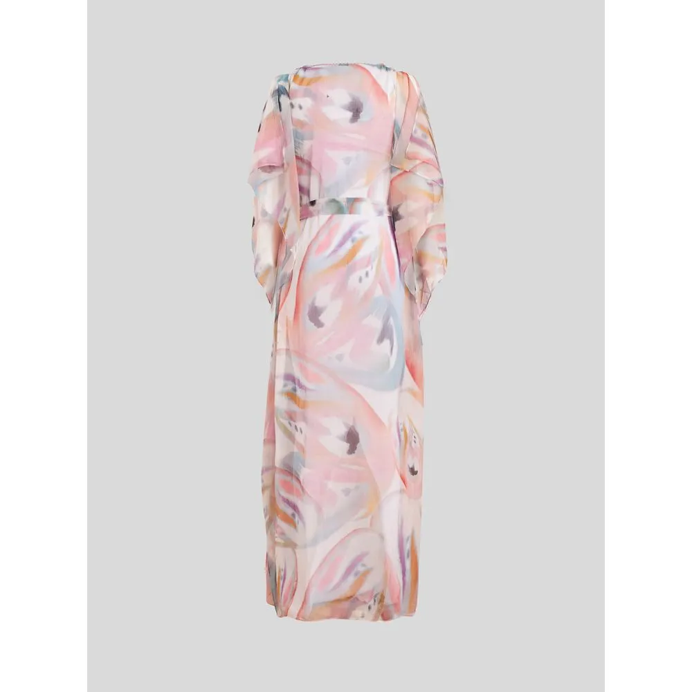 Long Dress With Butterfly Wing Pattern