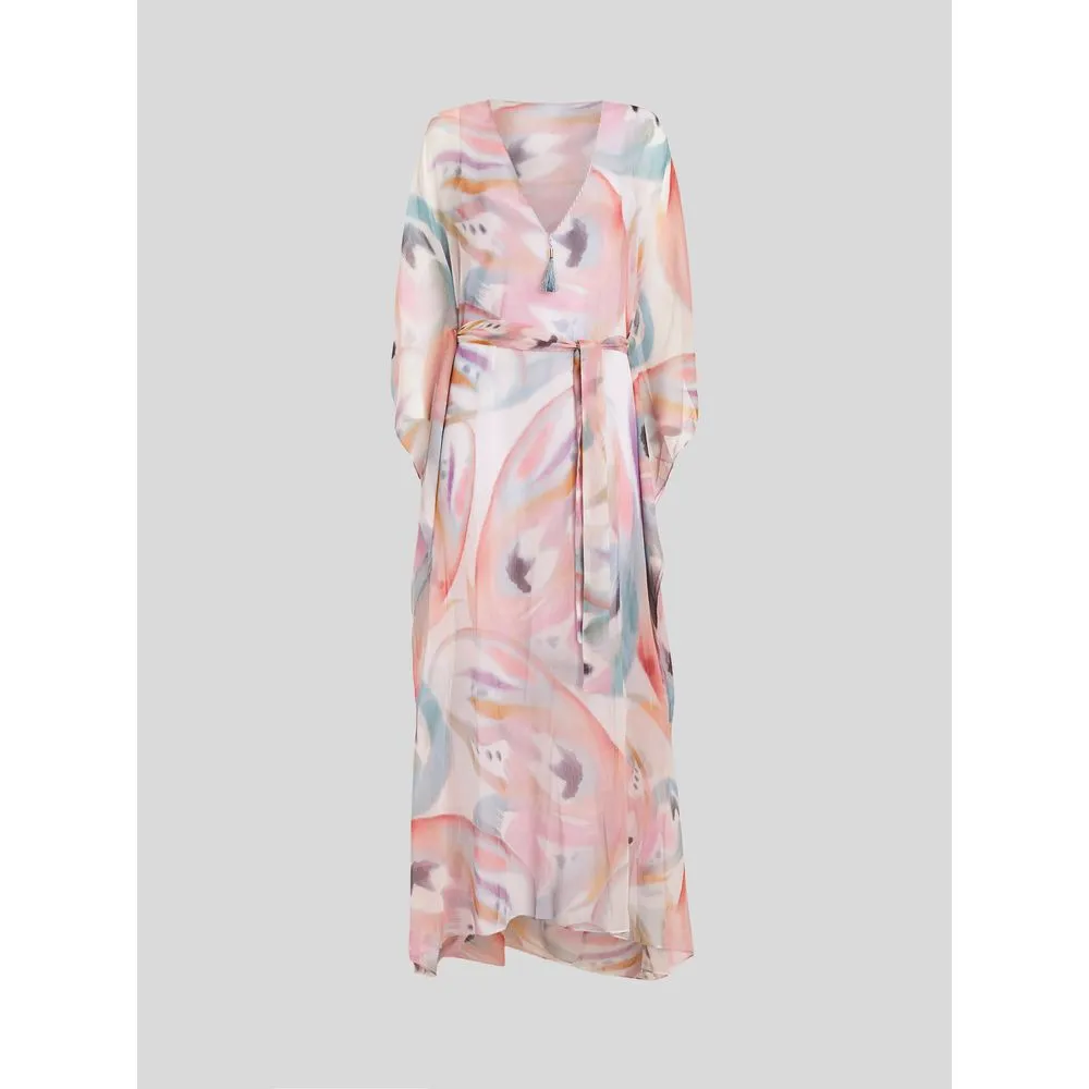 Long Dress With Butterfly Wing Pattern
