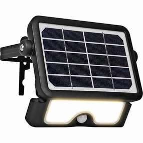 Luceco Solar LED Floodlight with PIR  5W, 550lm, IP65, Adjustable Security Light, Black (LEXSF6B40) xbox console, buy xbox series x, xbox accessories online