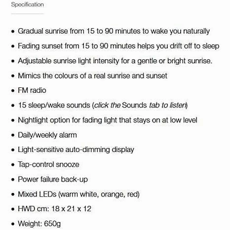 Lumie Bodyclock Shine 300 - Wake-up Light Alarm Clock with Radio, 15 Sounds and Sleep Sunset - White