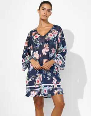 Lush Delight Tunic - Hibiscus Indigo