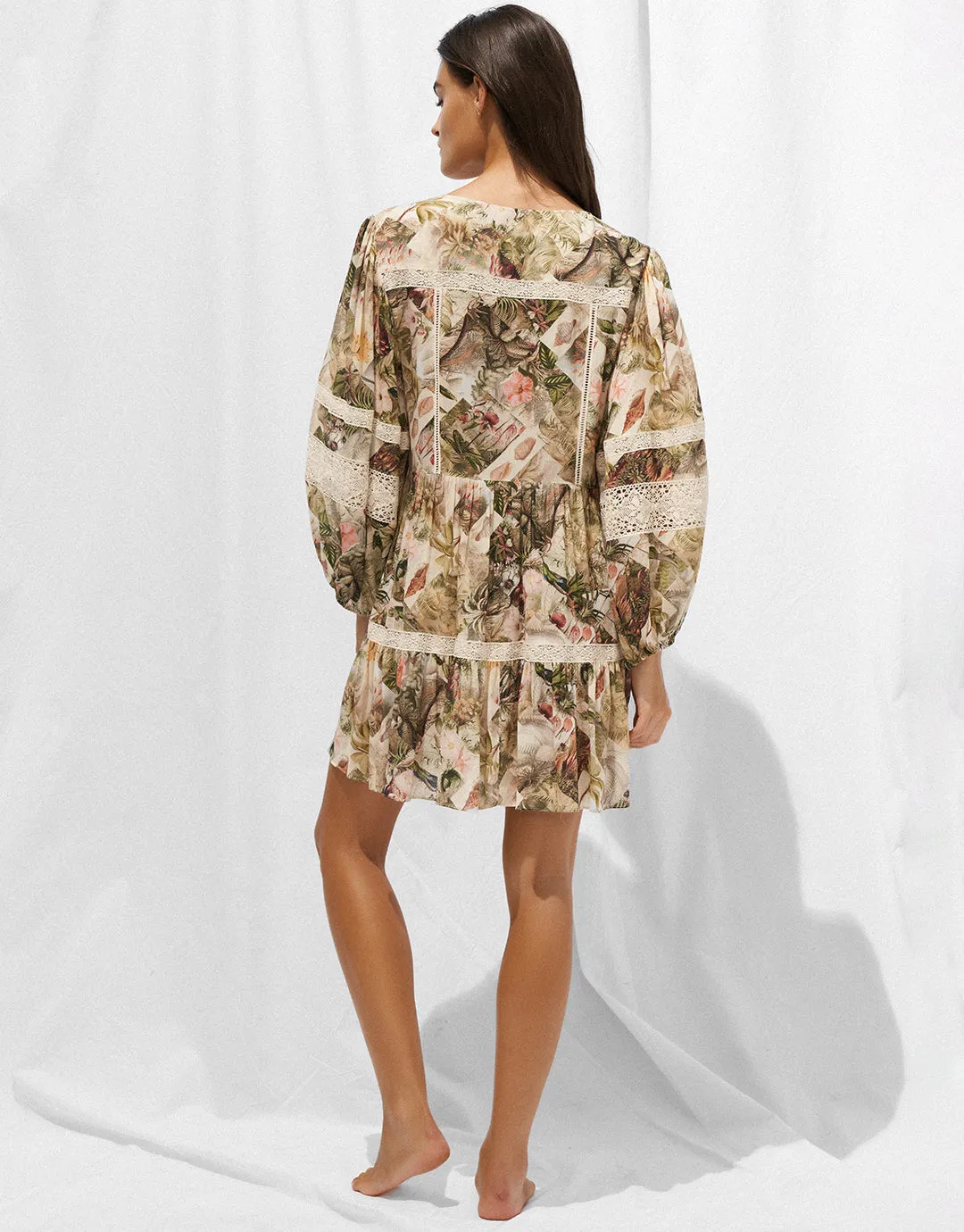 Lush Utopia Mini Tunic Dress - Botanical Camo