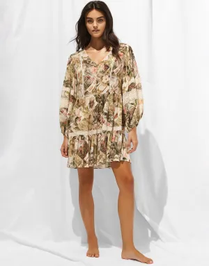 Lush Utopia Mini Tunic Dress - Botanical Camo