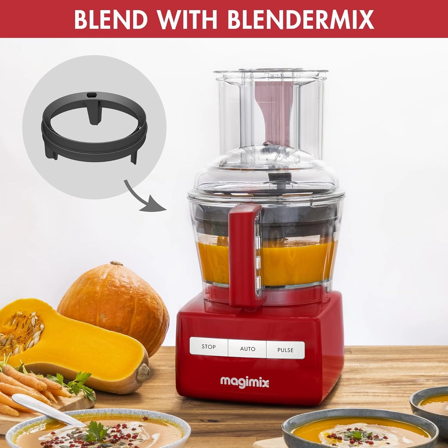 Magimix 5200XL Premium Food Processor  Red