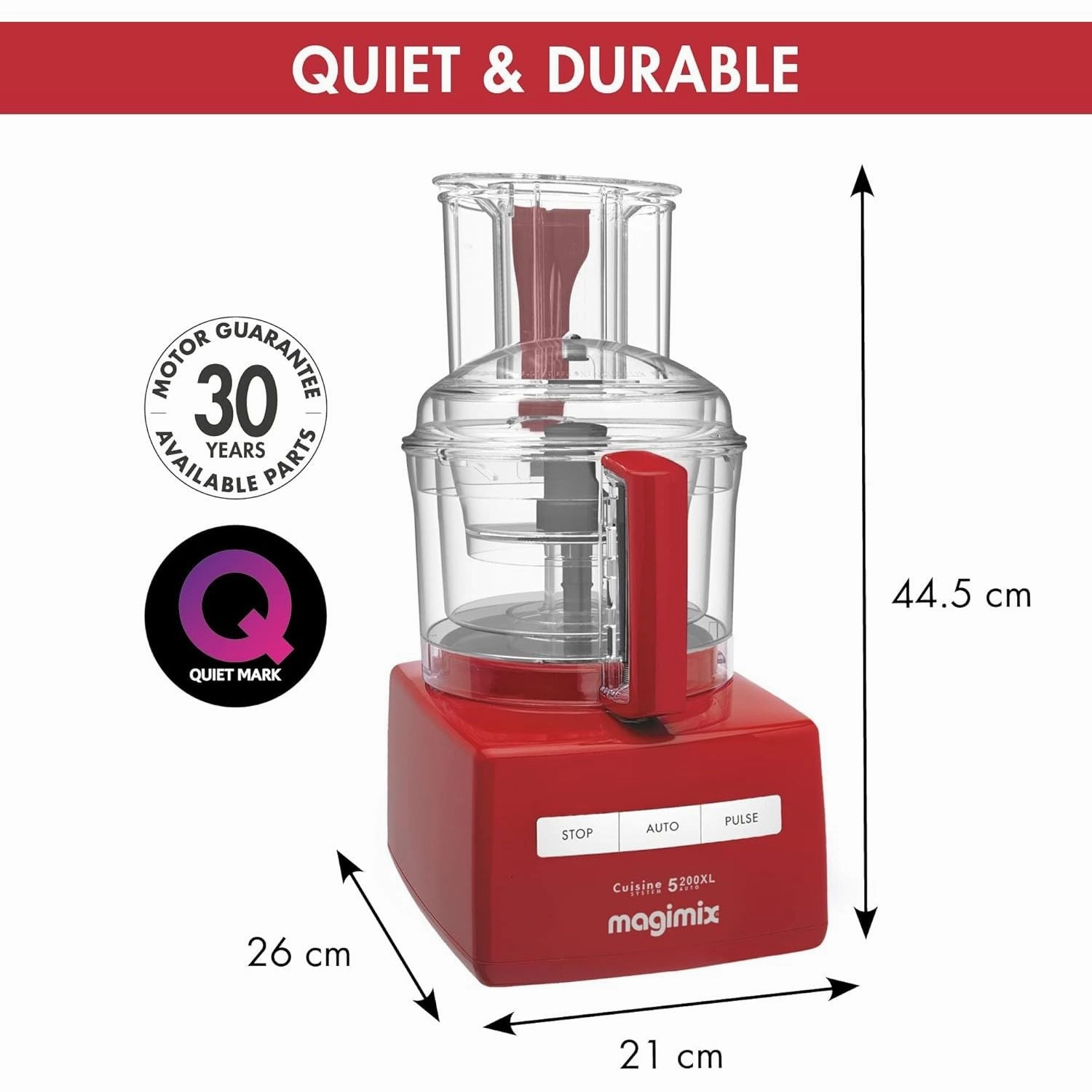 Magimix 5200XL Premium Food Processor  Red