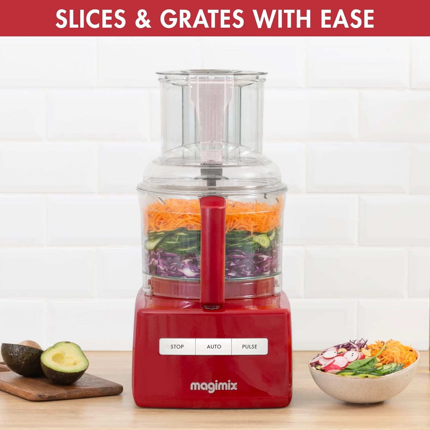 Magimix 5200XL Premium Food Processor  Red