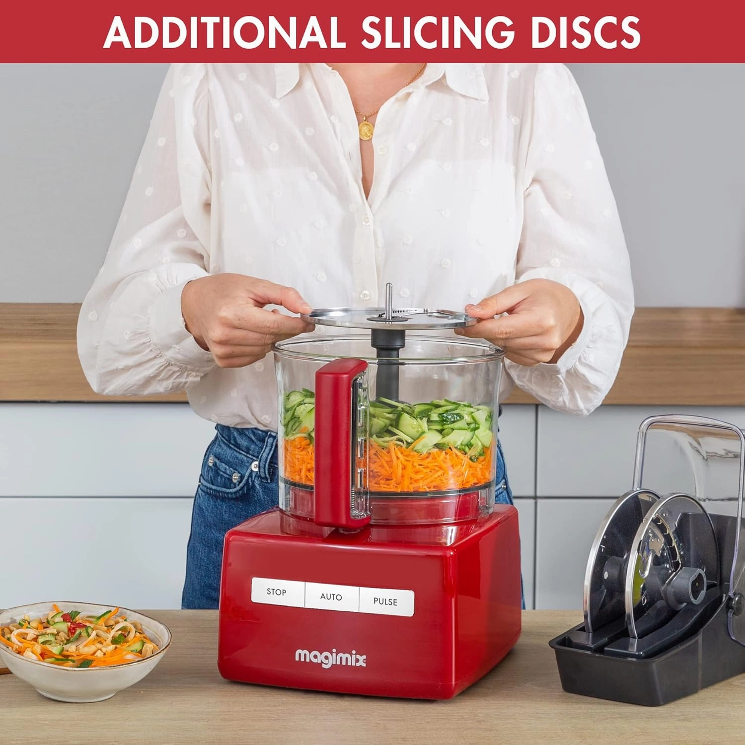Magimix 5200XL Premium Food Processor  Red