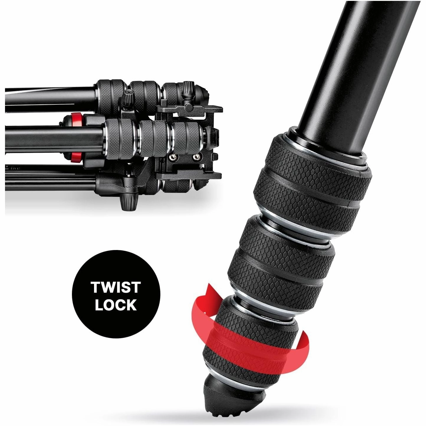 Manfrotto Befree Live Twist Travel Video Tripod ?C Aluminium, Twist Lock, for DSLR, Mirrorless & Video Cameras
