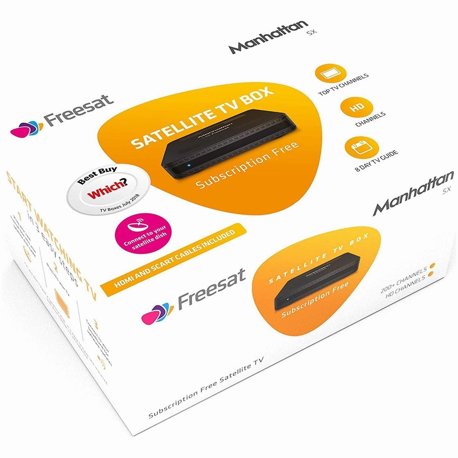Manhattan SX Freesat HD Box, Black