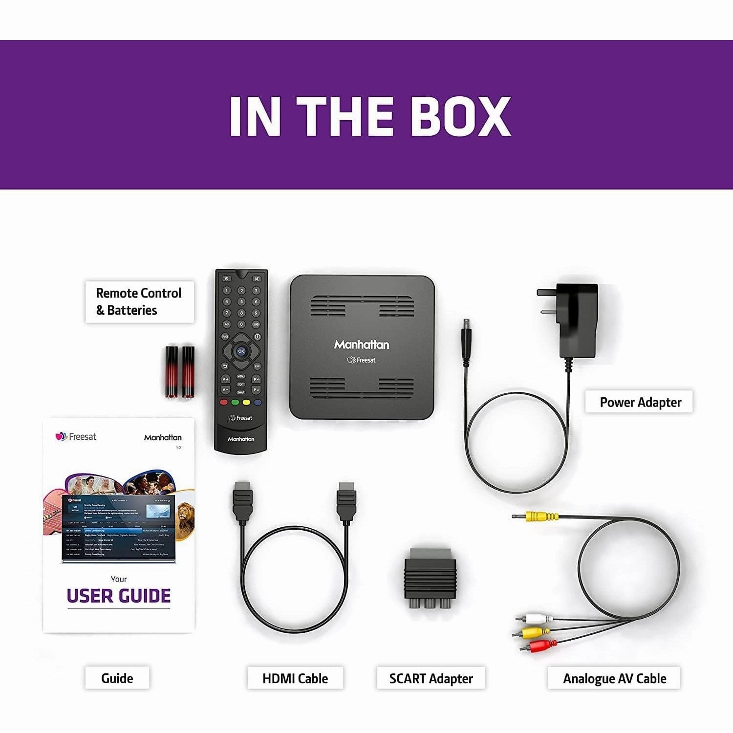Manhattan SX Freesat HD Box, Black