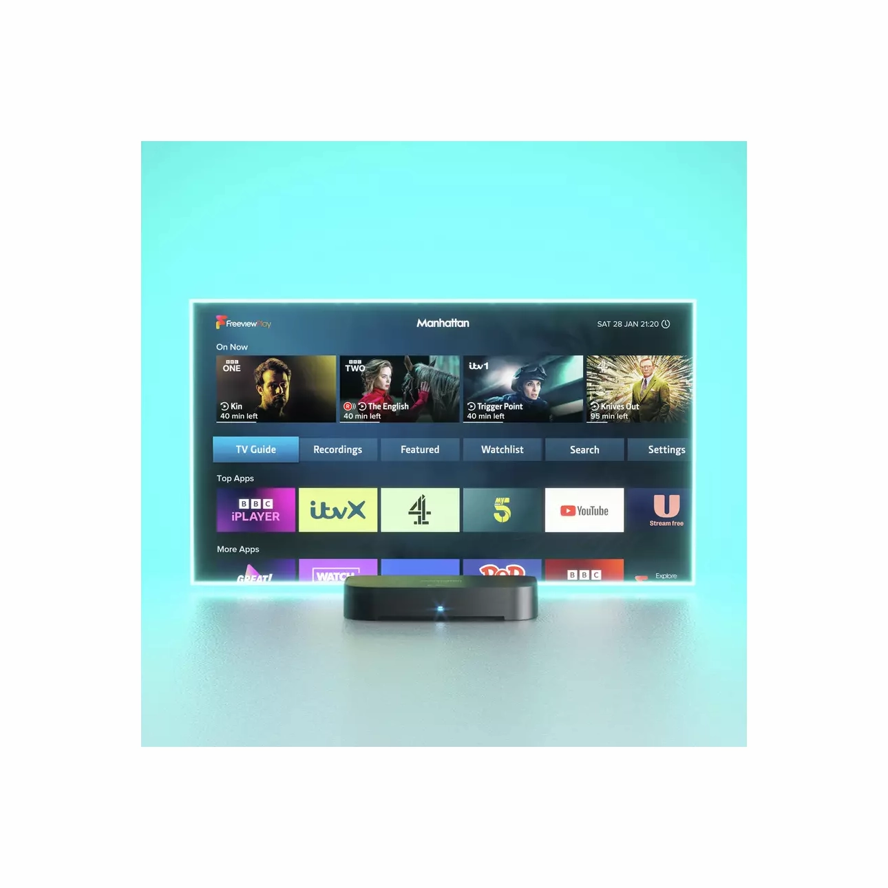 Manhattan T4-R 500GB Freeview Play 4K TV Recorder