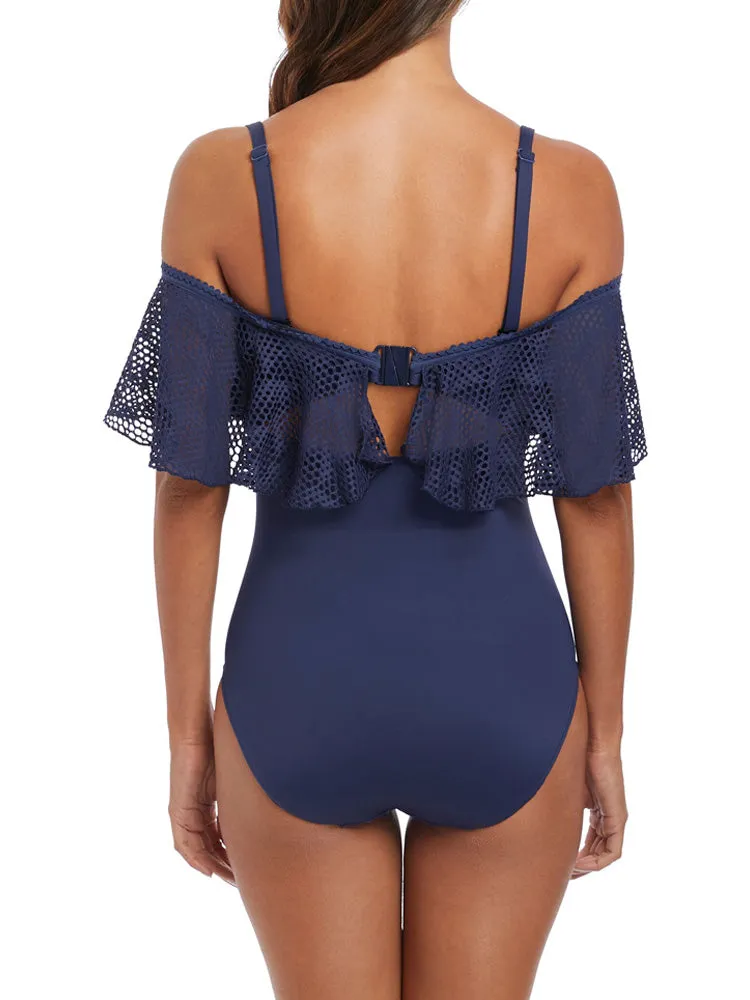 Marseille Bardot Swimsuit - Twilight