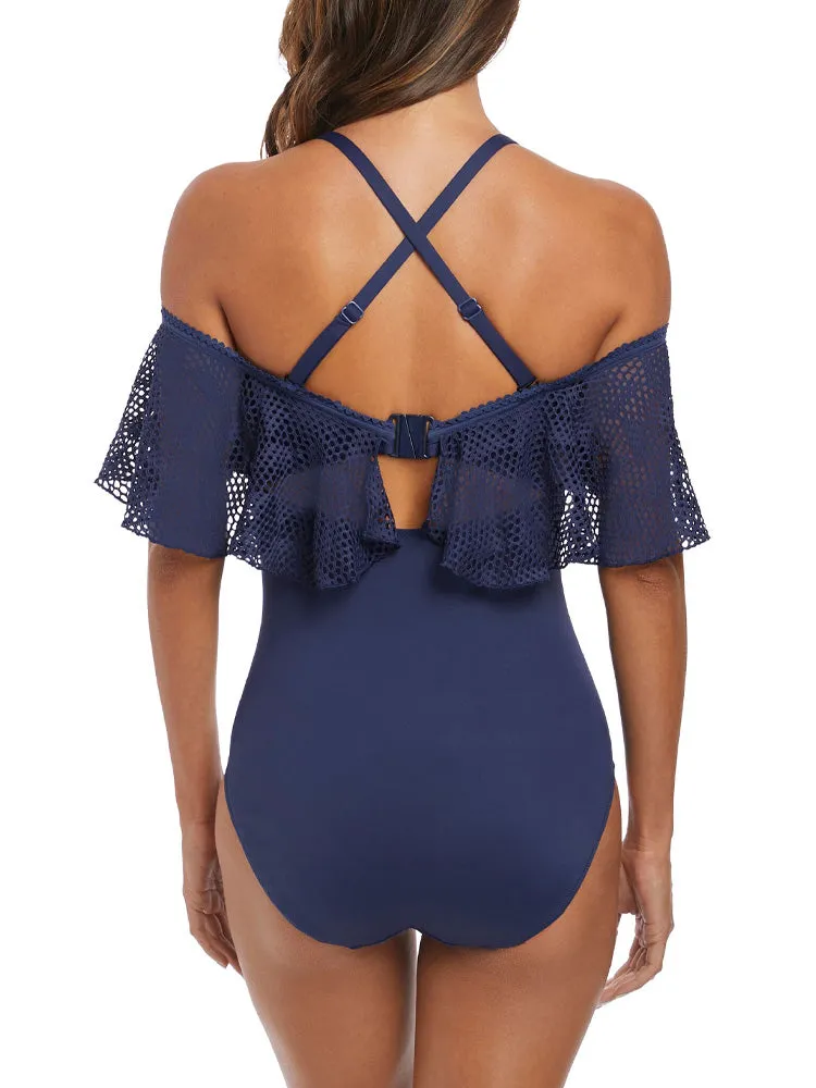 Marseille Bardot Swimsuit - Twilight
