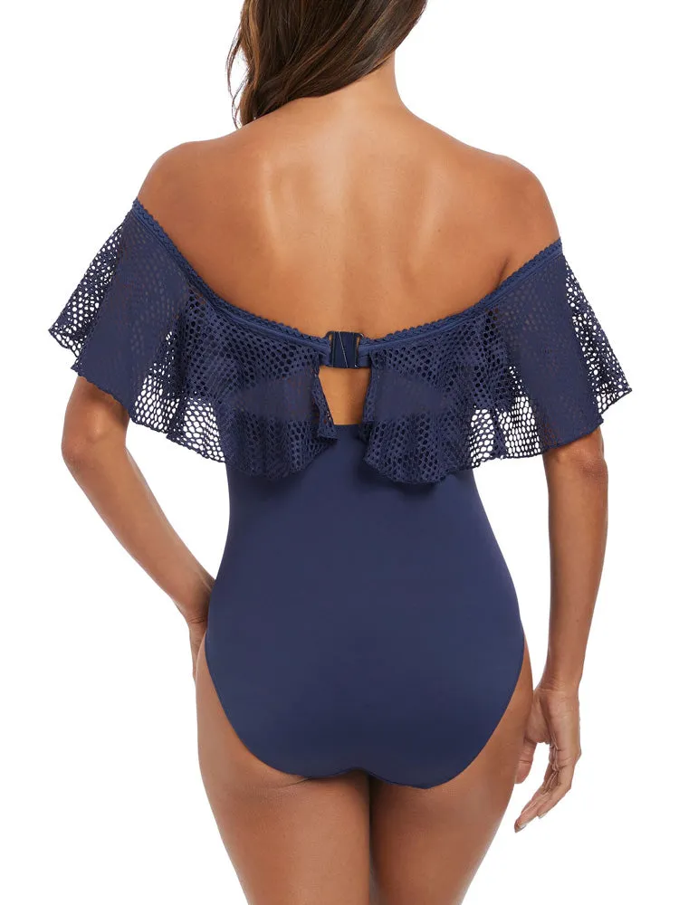 Marseille Bardot Swimsuit - Twilight