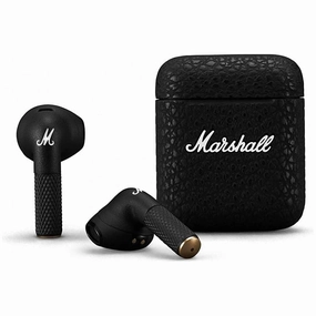 Marshall Minor III True Wireless Bluetooth Earbuds - Black bluetooth headphones, cheap wireless headphones, headphones with mic