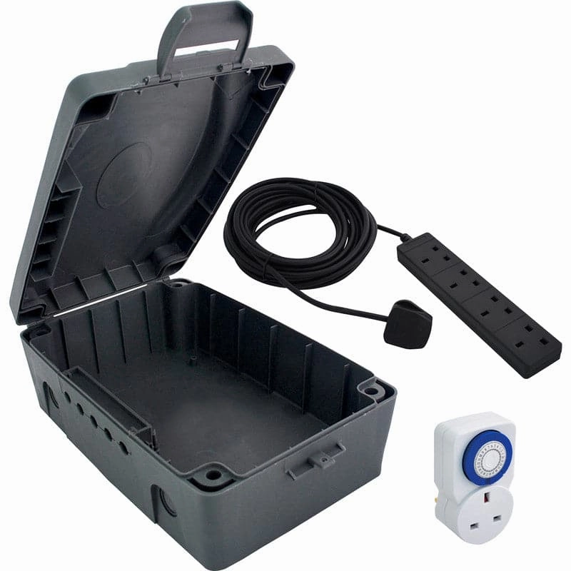 Masterplug IP54 Weatherproof Enclosure Lead & Timer 4 Gang 8mGrey phone accessories, mobile phone cases, best charging cable