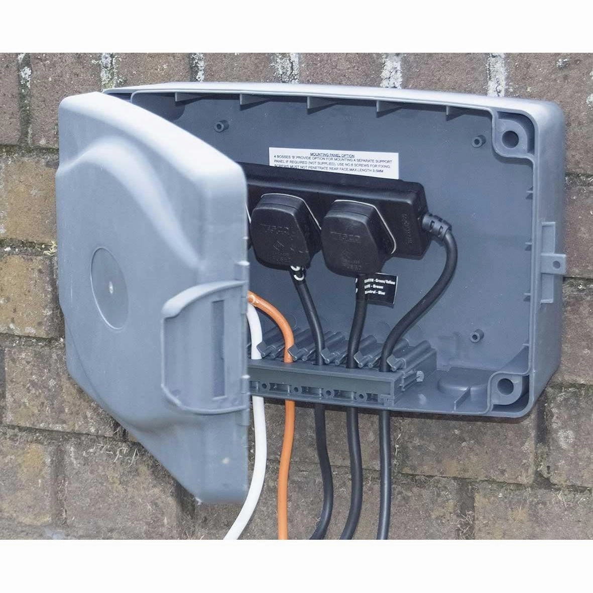Masterplug IP54 Weatherproof Enclosure Lead & Timer 4 Gang 8mGrey