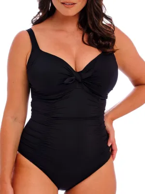 Merissa Tie Front Swimsuit - Black