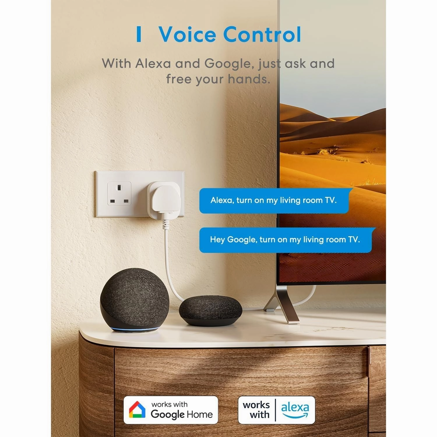 Meross Smart WiFi Plug 4-Pack, Energy Monitoring, Works with Alexa, Google Home, SmartThings, Remote Control Timer, No Hub Required, 13A
